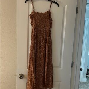 Aeropostale Brown Floral Maxi Dress